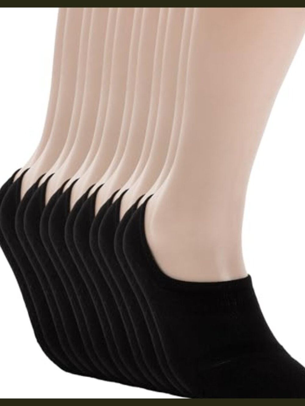 Seamless No Show Socks Cotton Cushioned Low Cut Liner 6 Pack